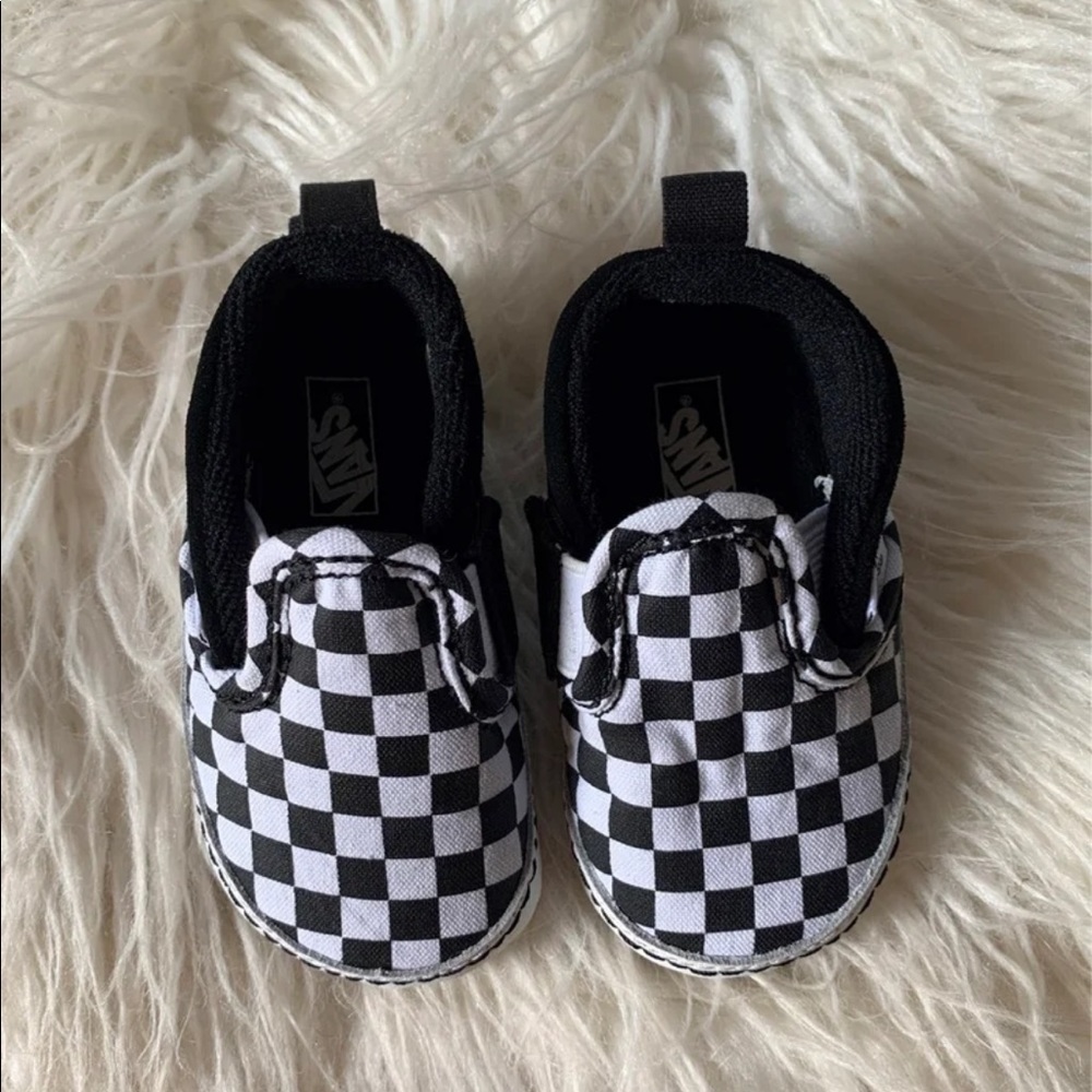 Vans Black and White Checkerboard Baby Shoes